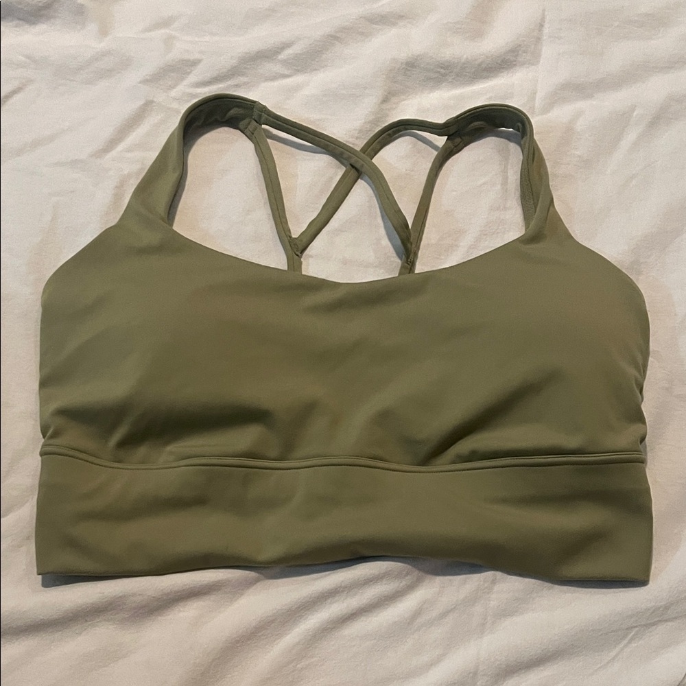JoyLab Olive Double-Strap Sports Bra